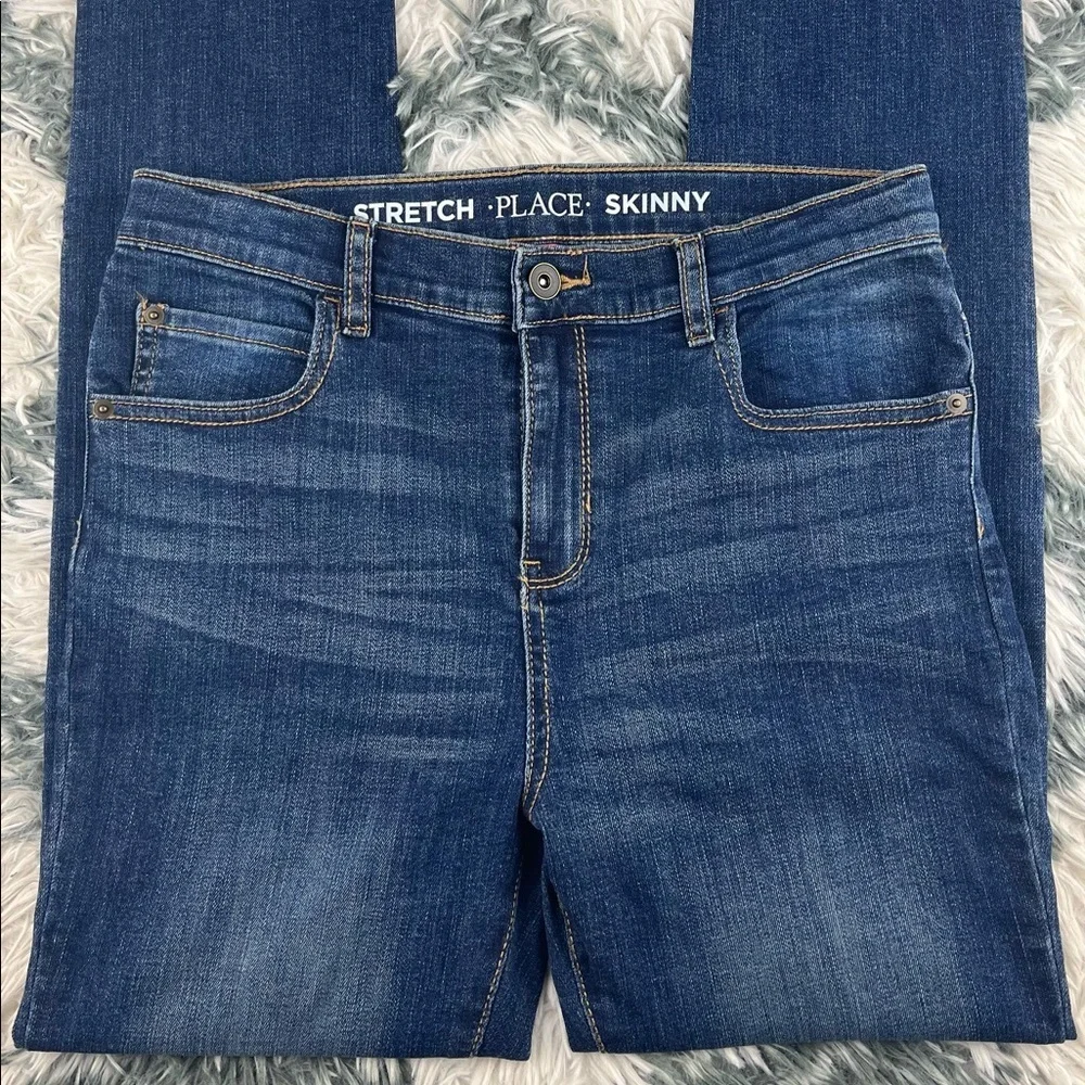 NWT The Children's Place Boys Blue Stretch Skinny Jeans Size 14
